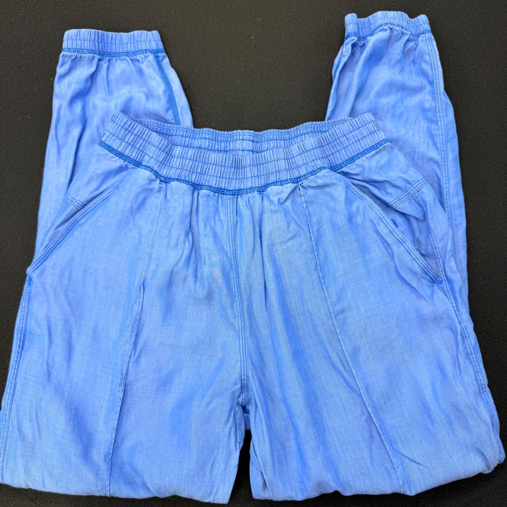 Lululemon Blue Tencel Lyocell Jogger Pants Elastic Waist Size 8